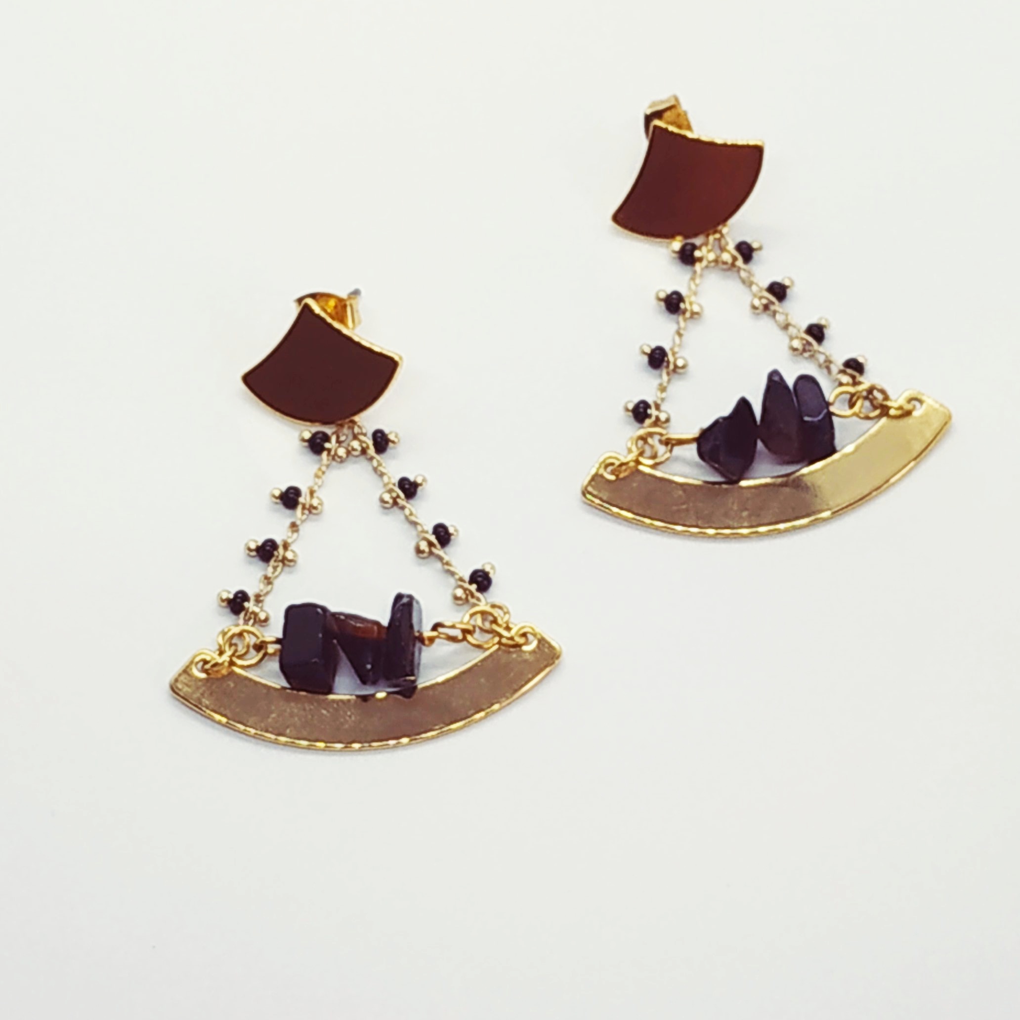 photo boucles d’oreilles Kalia onyx