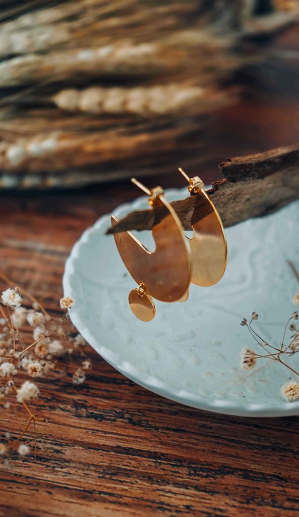 photo boucles d’oreilles géométriques Nine