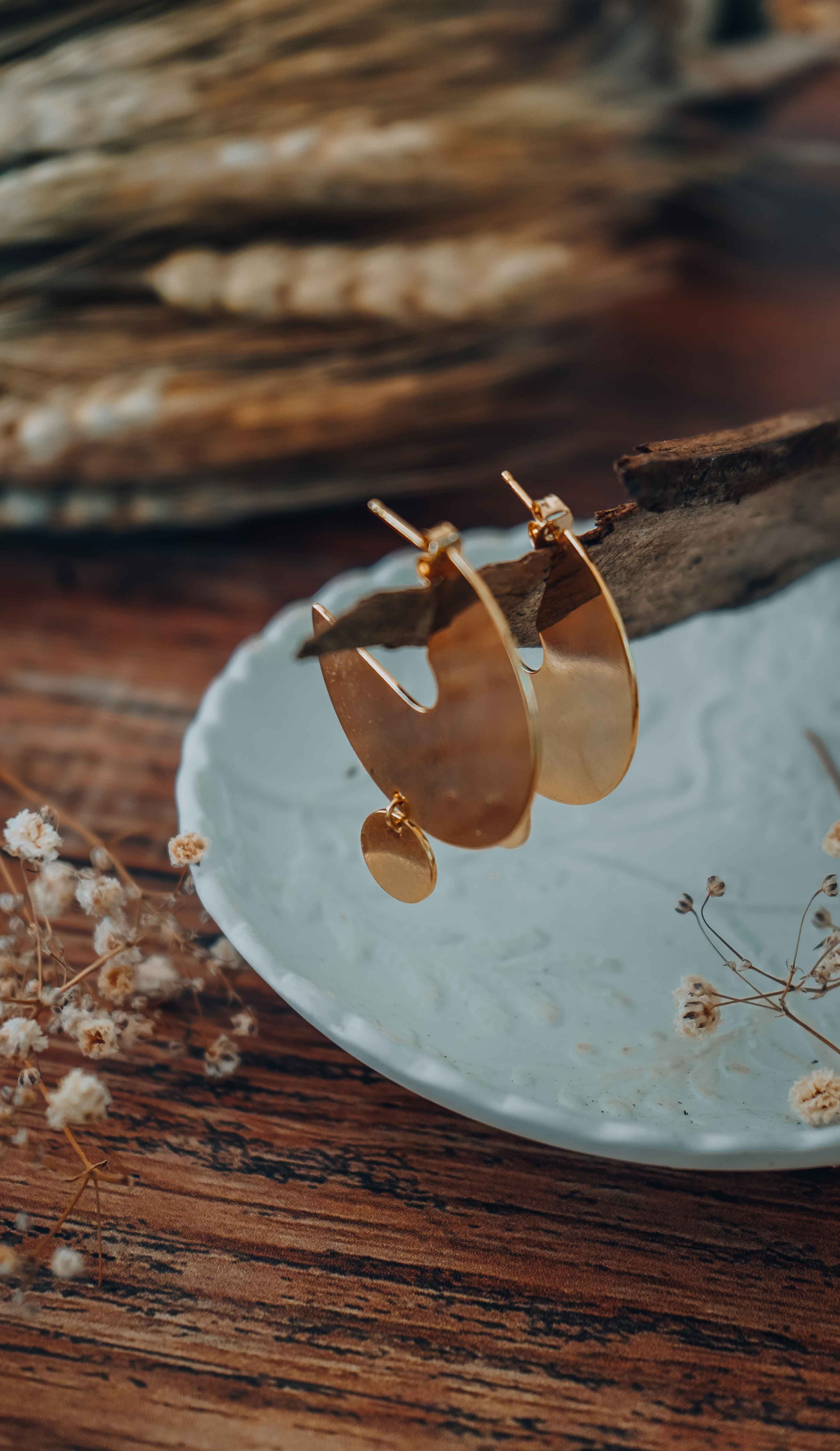 photo boucles d’oreilles géométriques Nine