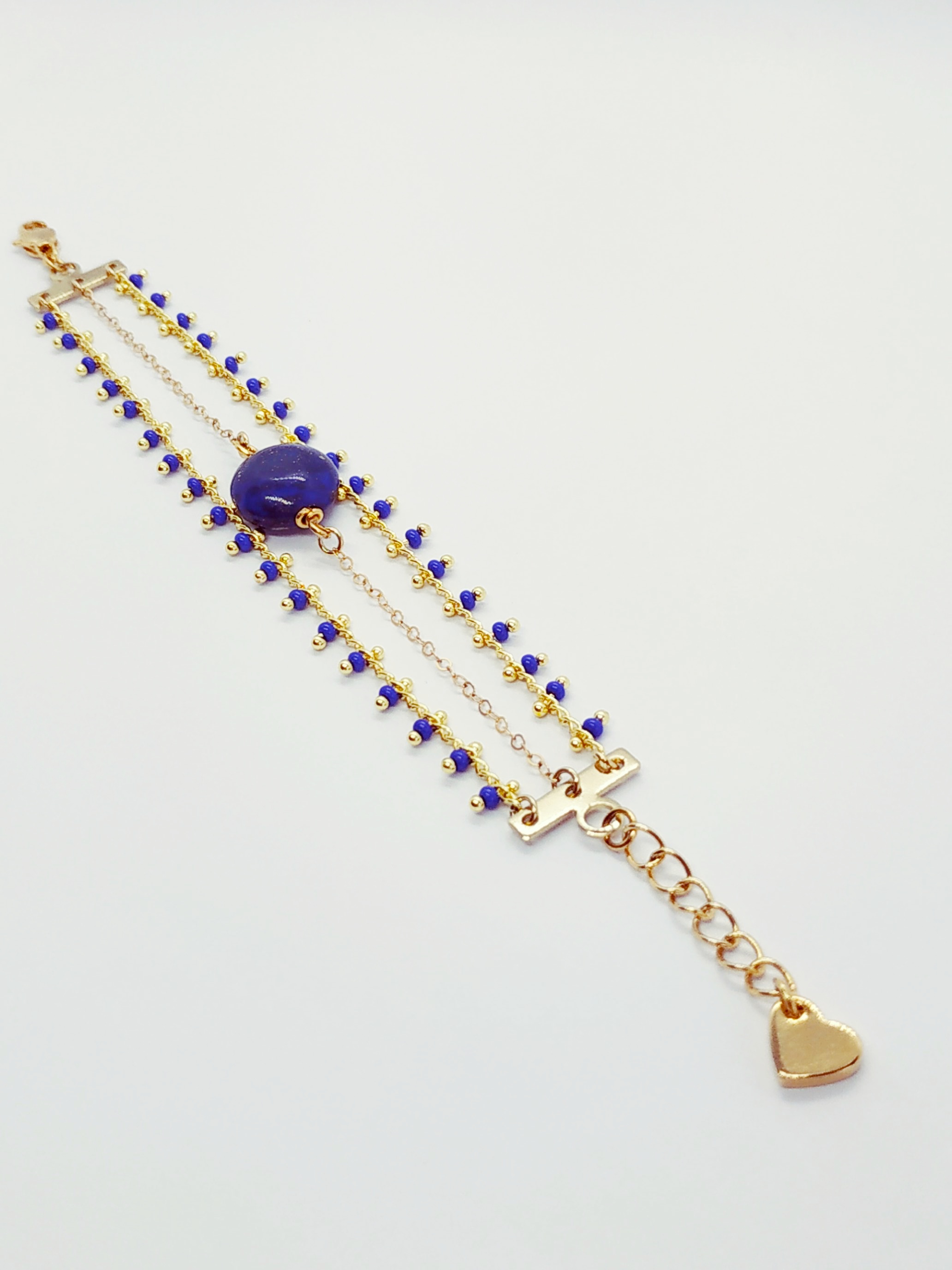 photo bracelet Anna lapis lazuli bleu
