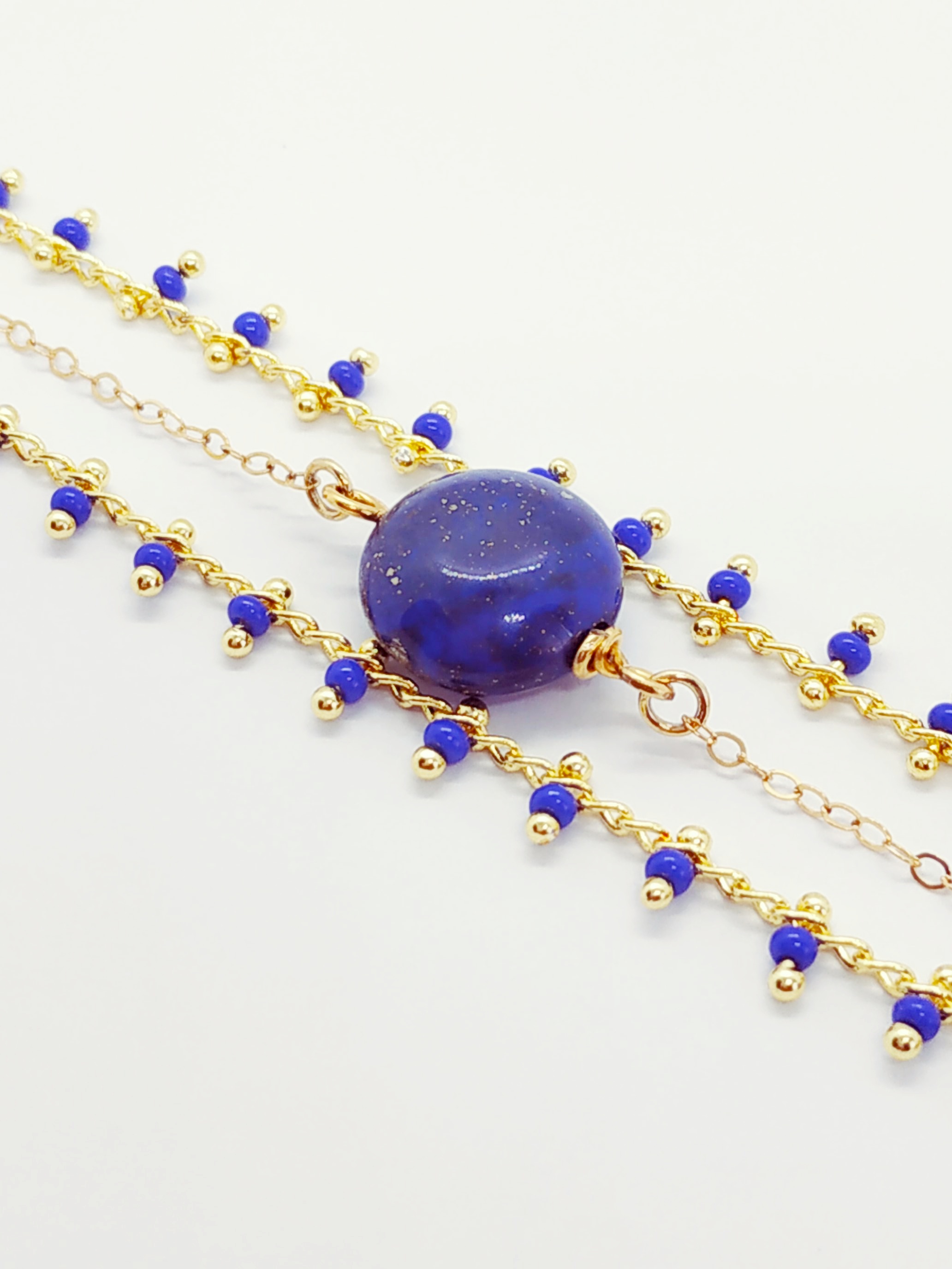 photo bracelet Anna lapis lazuli bleu
