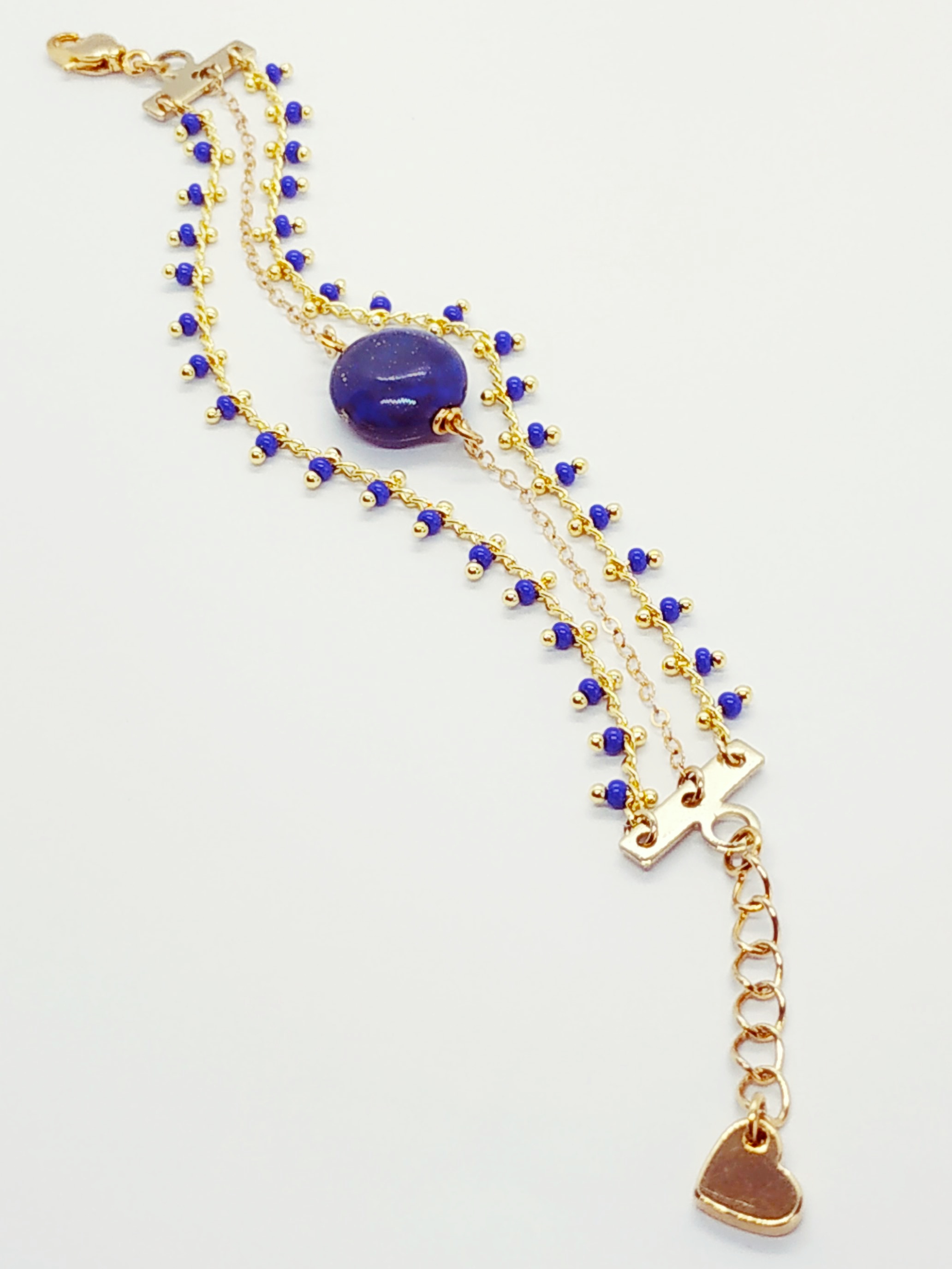 photo bracelet Anna lapis lazuli bleu