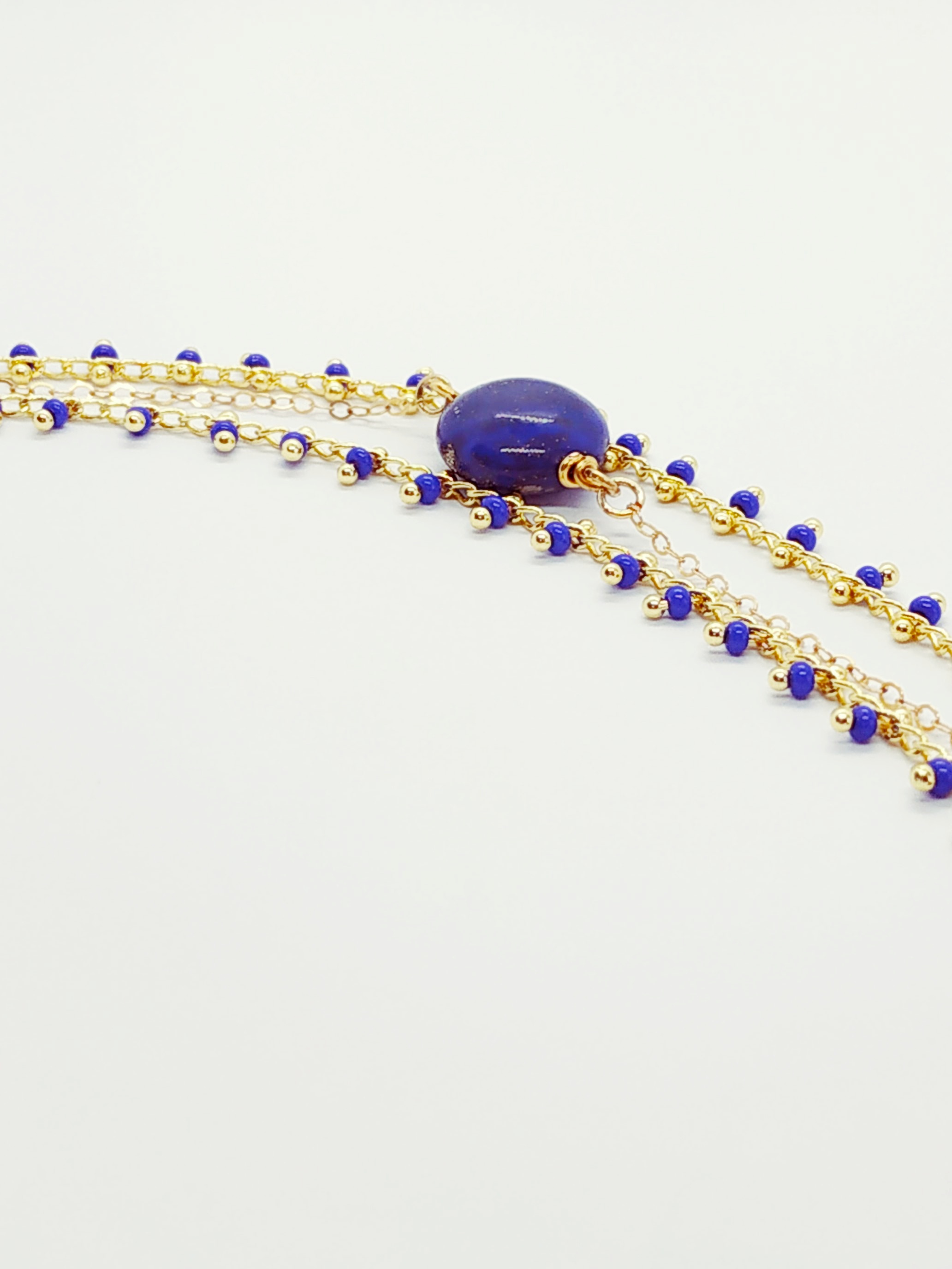 photo bracelet Anna lapis lazuli bleu