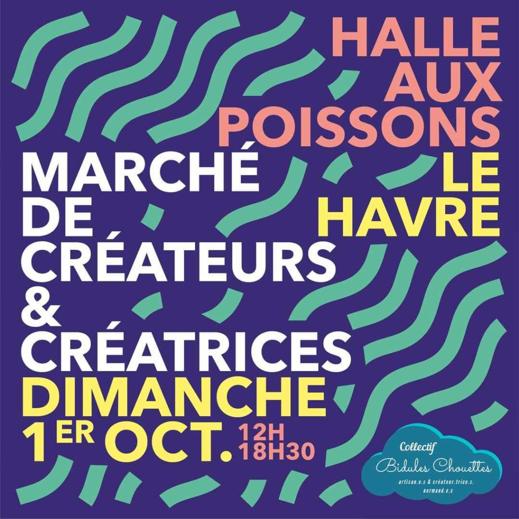 affiche marché créateurs bisules chouettes