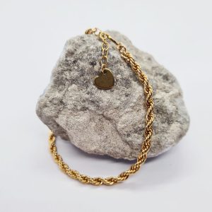 Bracelet doré maille torsadée Saul