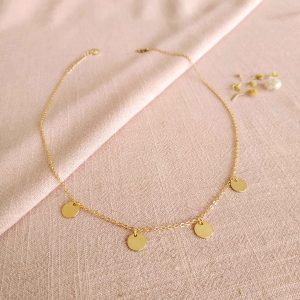 Collier doré à pampilles Niña