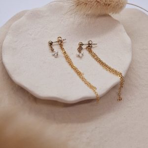 Boucles d’oreilles modulables Jeanne - Nacre