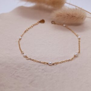 Bracelet avec chaîne perlée à la main Emily