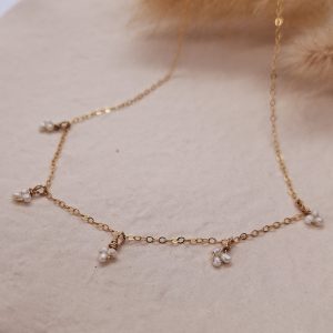 Collier nacre tissée Jeanne