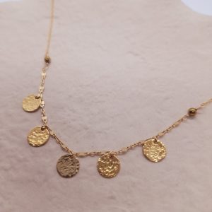 Collier martelé doré Lise
